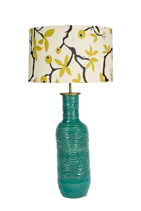 Lampe en céramique de Safi au Maroc. Une création Elle'S Design.