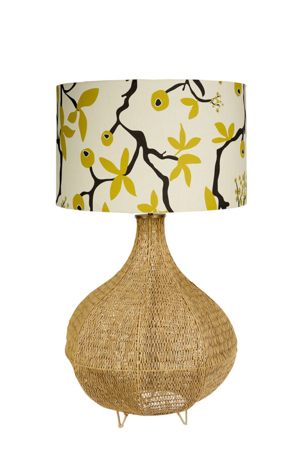 Lampe en raphia, une création Elle'S Design.