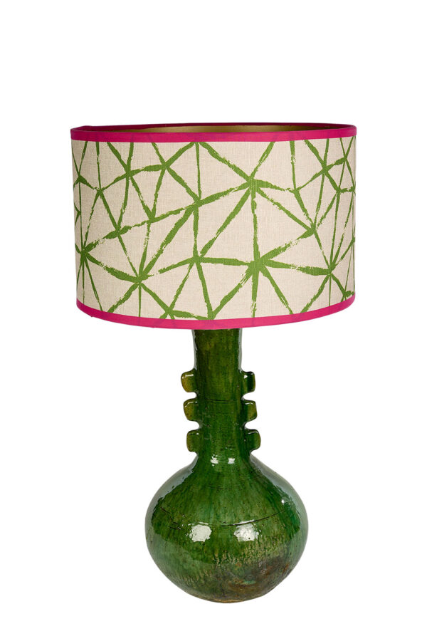 Lampe en Tamegroute vert. Une création Elle'S Design.