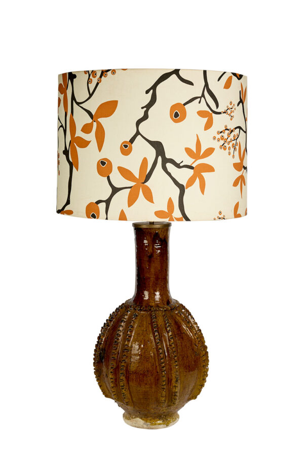 Lampe en Tamegroute ocre et vert. Une création Elle'S Design.