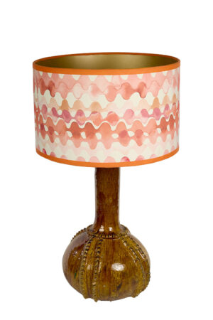 Lampe en Tamegroute ocre et vert. Une création Elle'S Design.