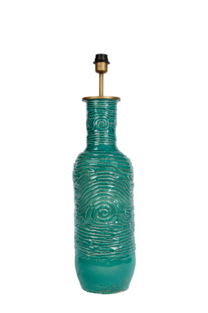 Pied de lampe en céramique de Safi au Maroc.
