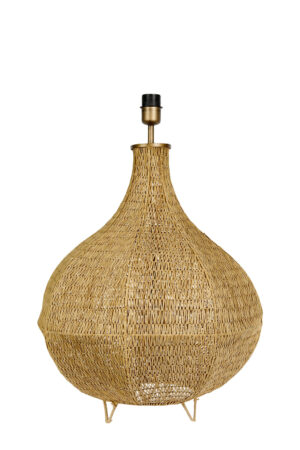 Pied de lampe en raphia. Origine Maroc.