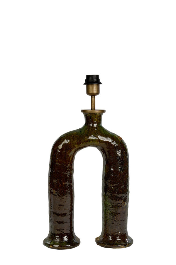 Pied de lampe unique en Tamegroute vert. Origine Maroc
