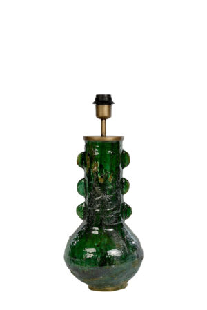 Pied de lampe unique en Tamegroute vert.