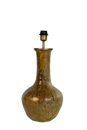Pied de lampe unique en Tamegroute nuances d'ocre